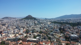 View of Mount Lycabettus (we went up there too)